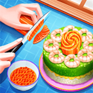 Make Sushi Cake(寿司蛋糕卷制作)