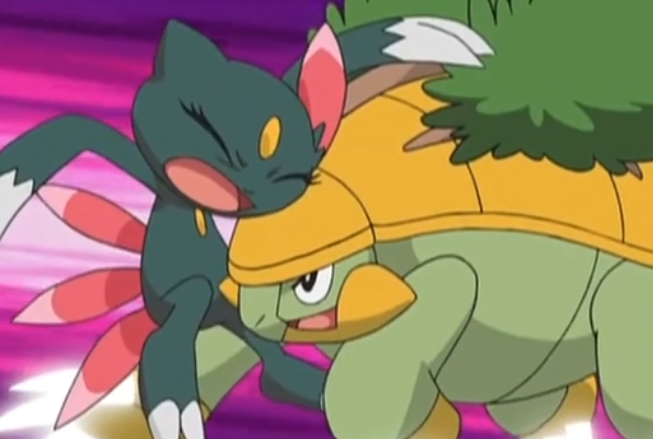 《宝可梦》雪峰市道馆的四比四对战，威力可怕一拳一个的暴雪王！