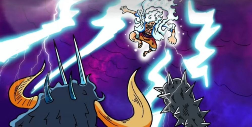 海贼王1047话情报：黑炭大蛇解除封印，路飞发动致命一击