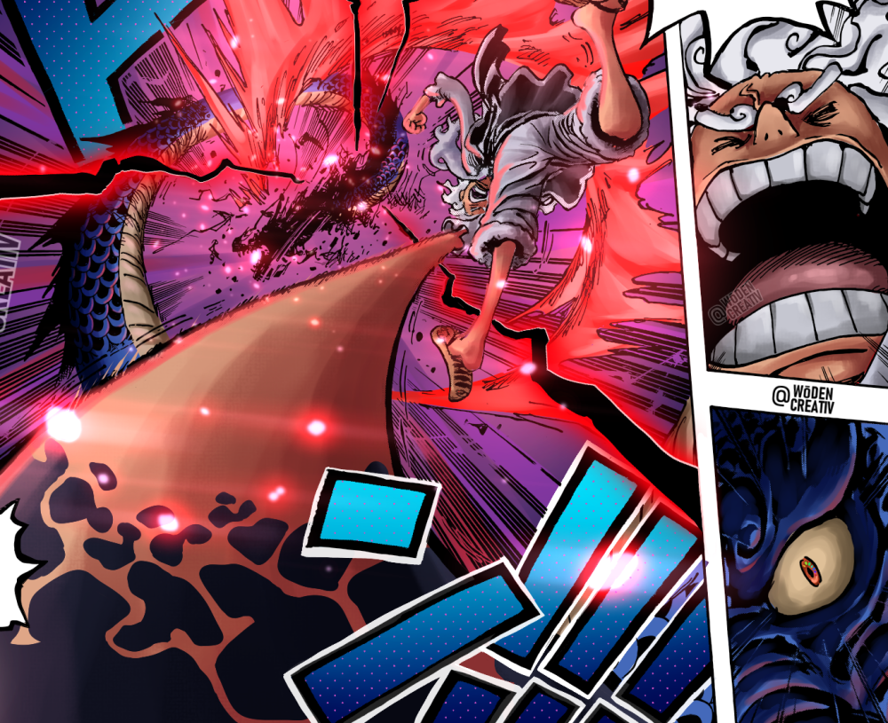 海贼王1049话：路飞打倒凯多的画面跟击败明哥一模一样，尾田真牛