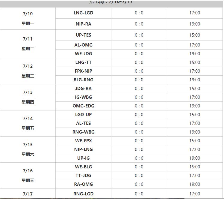 英雄联盟夏季赛2023赛程表最新  lol2023夏季赛程表汇总[多图]