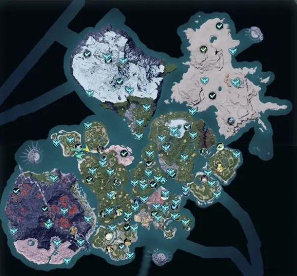 幻兽帕鲁地图介绍 全地图等级点位一览